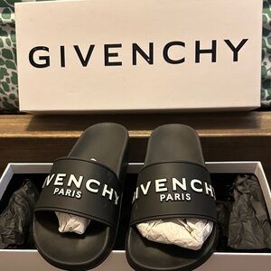 Givenchy Black Logo Slide Sandals